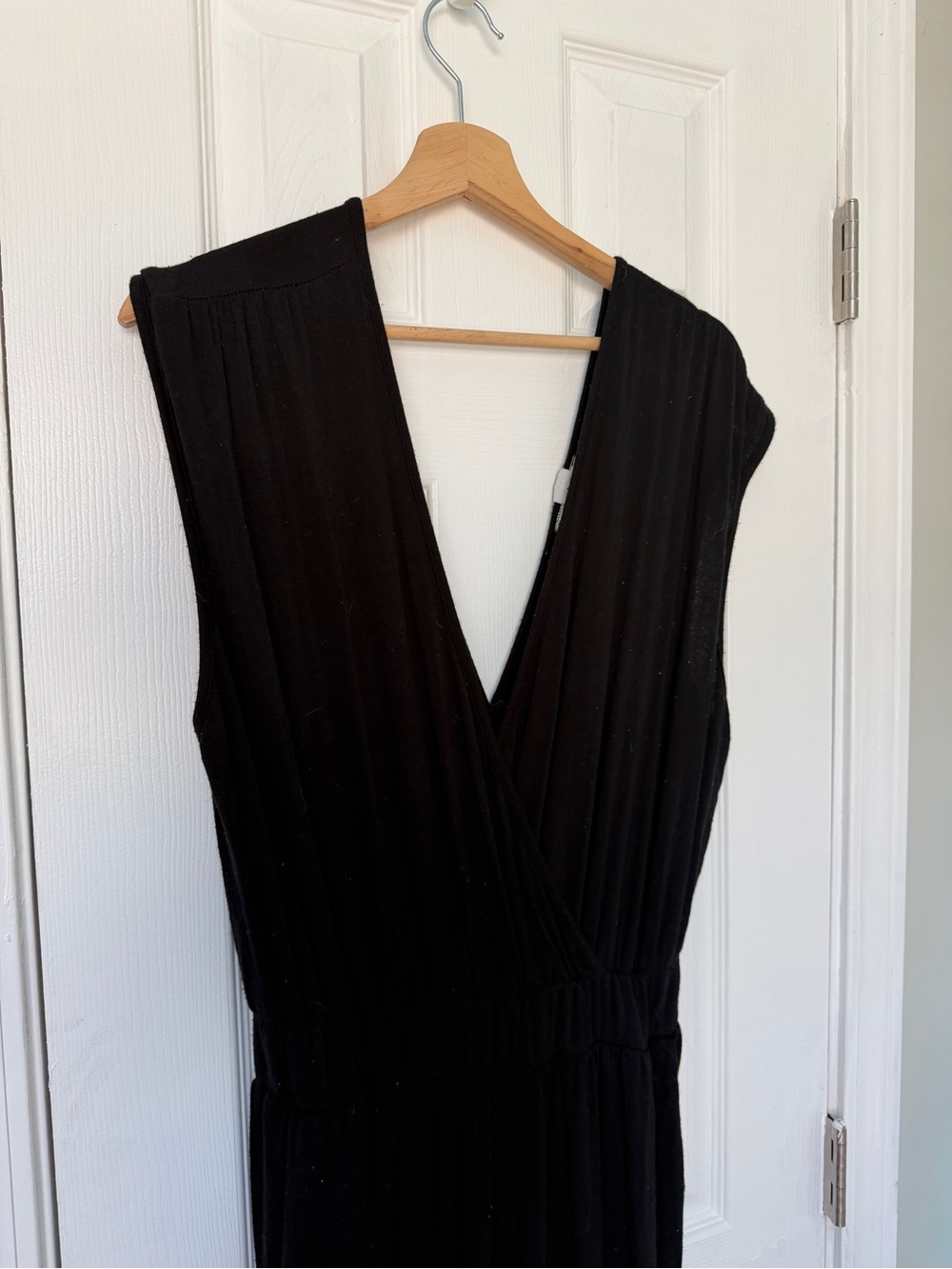 Sleeveless Black V-Neck Women’s Dress